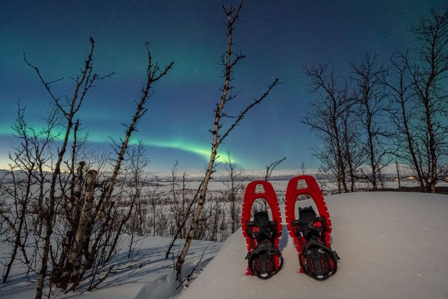 Abisko: Aurora Snowshoeing - The first minutes are about finding your feet