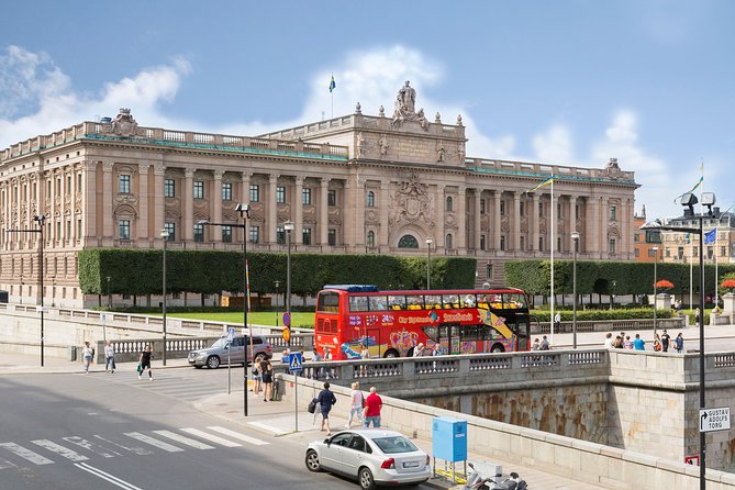 City Sightseeing Stockholm Hop-On Hop-Off Bus - Stop 2: the Royal Palace and the water near Lovely Cruises