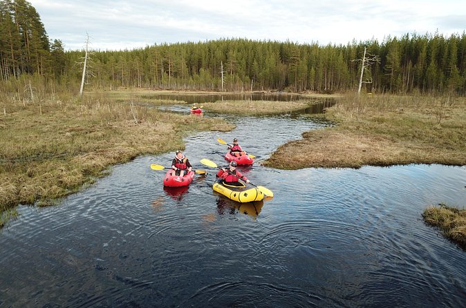 Family Packraft tour in Sälen - The lunch break and wilderness-style food