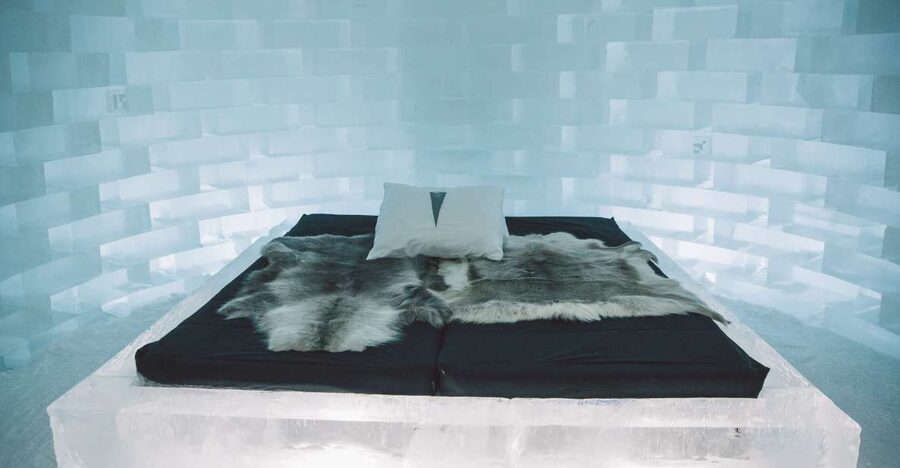 From Abisko: Explore the Icehotel - Entering ICEHOTEL 365 or the seasonal winter hotel