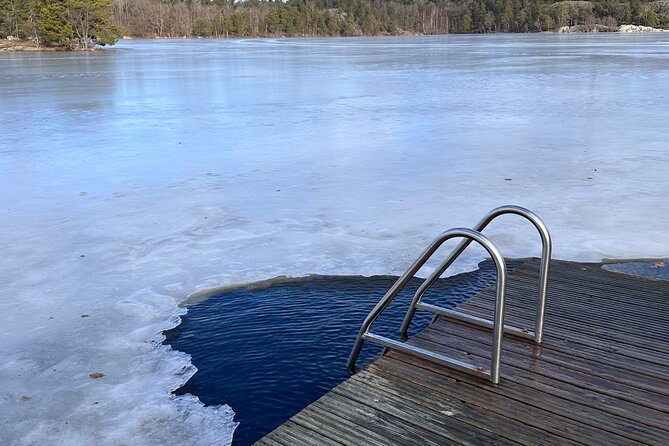 Icebathing and Sauna, Forest Hike and Fireplace Lunch - Private - Learning the Swedish Sauna Routine