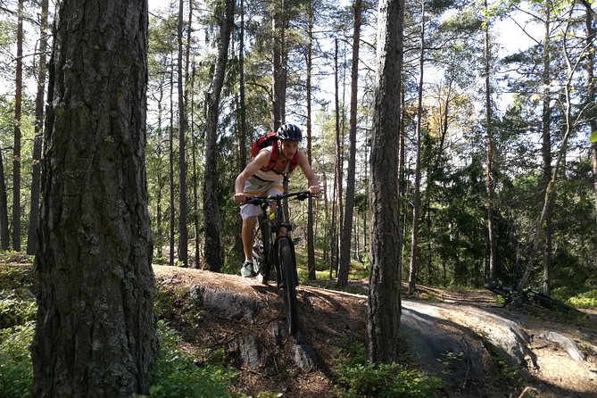 Mountain Biking Small-Group in Stockholm Forests for Beginners - A five-hour ride with changing trail conditions