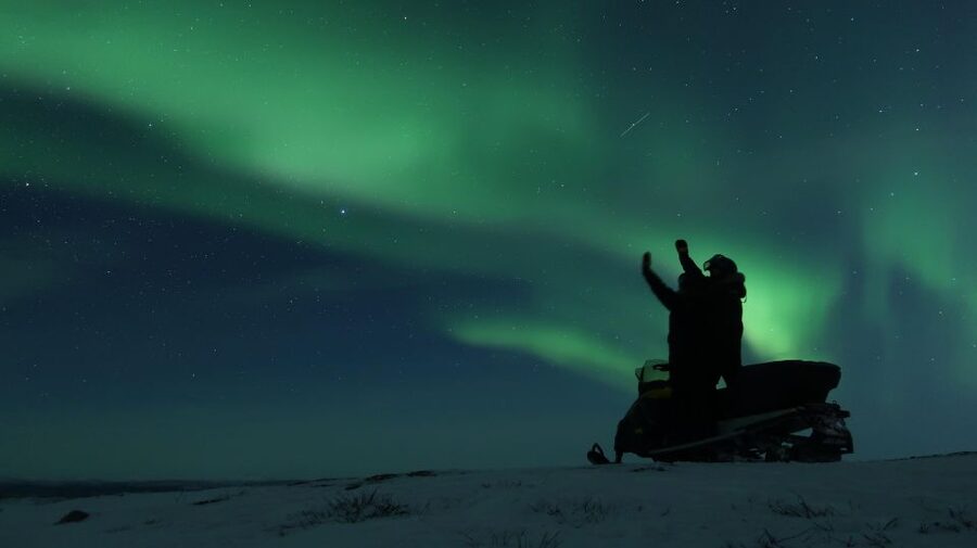Premium Aurora Snowmobile Ride With Panoramic Views - From Kiruna pickup to the Northern Lights Lodge