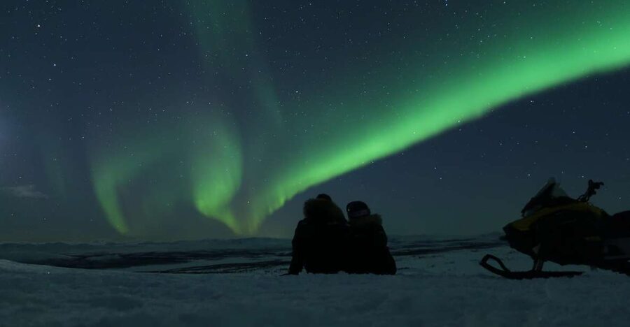 Premium Aurora Snowmobile Ride With Panoramic Views - Getting fitted for Arctic clothing