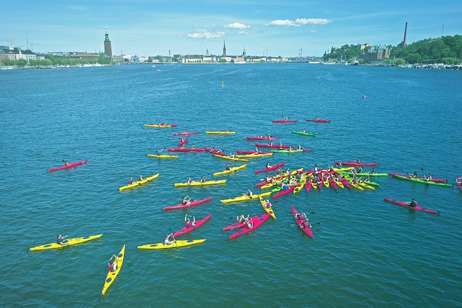 Self-Guided Kayak Adventure In Central Stockholm (Two-man kayak) - Looking toward Gamla Stan and the royal waterfront