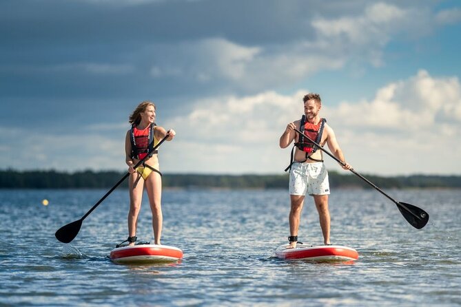 Self-Guided SUP Tour in Stockholm - Paddling toward Stockholm City Hall