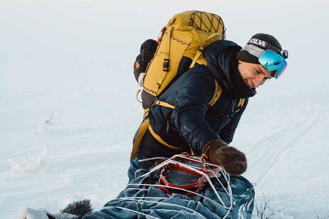Ski Touring and Winter Fun in Fulufjallet Mountain Plateau - Day 1: Lake Navar and the candlelit base cabin