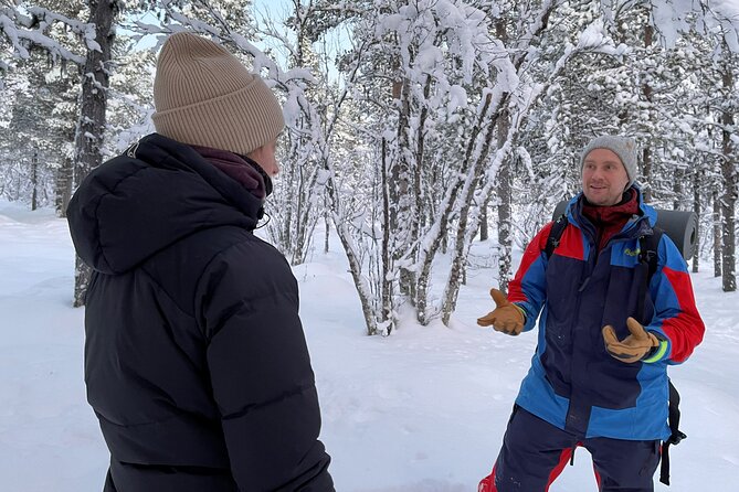 Snowshoe in a Winter Forest - Meeting Anders and leaving central Kiruna