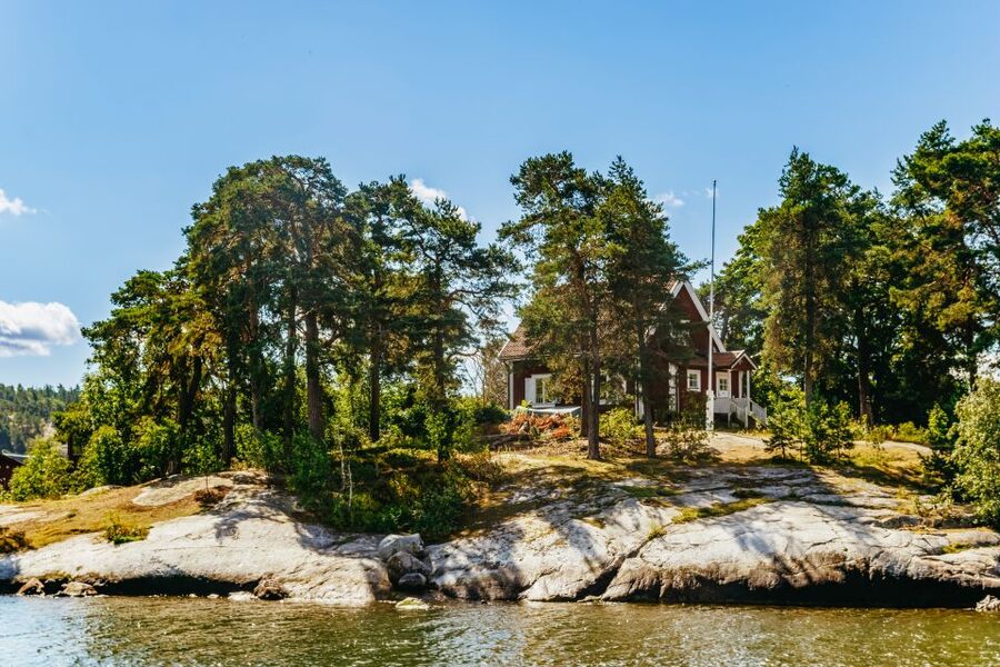 A rocky island in the Stockholm archipelago