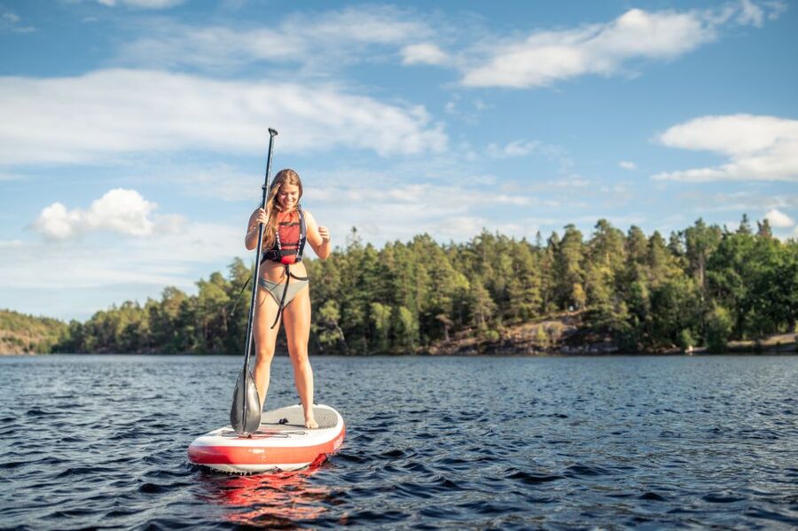 Stockholm: City Highlights Self-Guided SUP Tour - City Hall and Old Town from the water