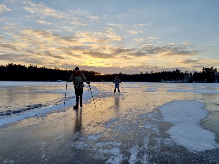 Stockholm: Family Friendly Private Ice Skating Tour & Lunch - Trying a Traditional Kicksled