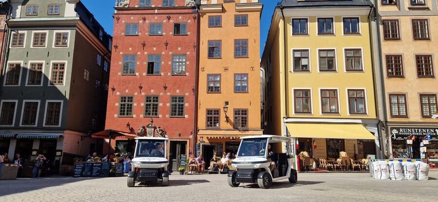 Stockholm Private Golf Cart Tours - Island hopping around Skeppsholmen and Kastellholmen