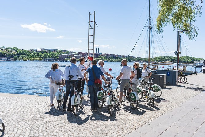 Stockholm’s Urban Treasures Private Bike Tour - Mariatorget and the waterway at Slussen